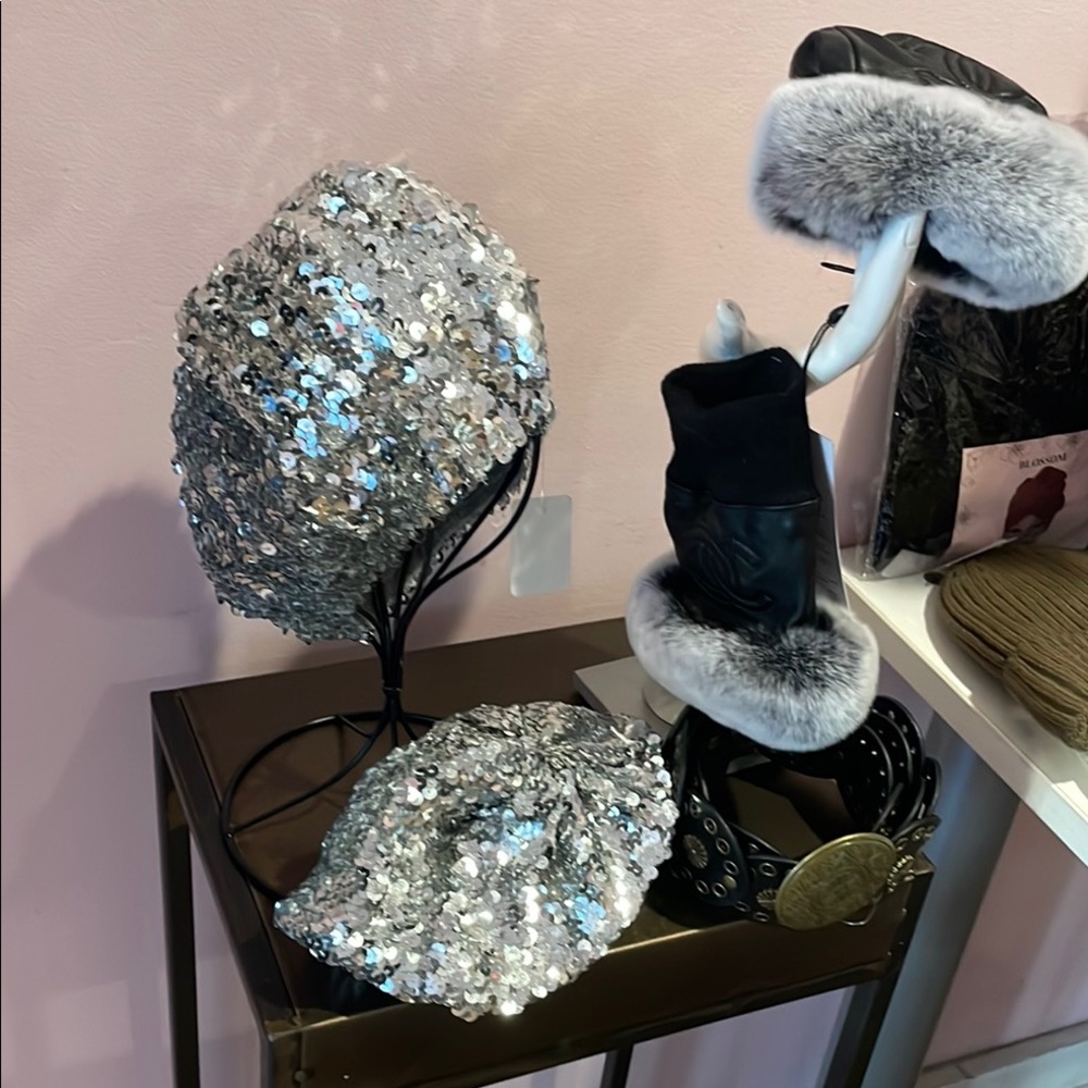 Silver Sequin Hat only